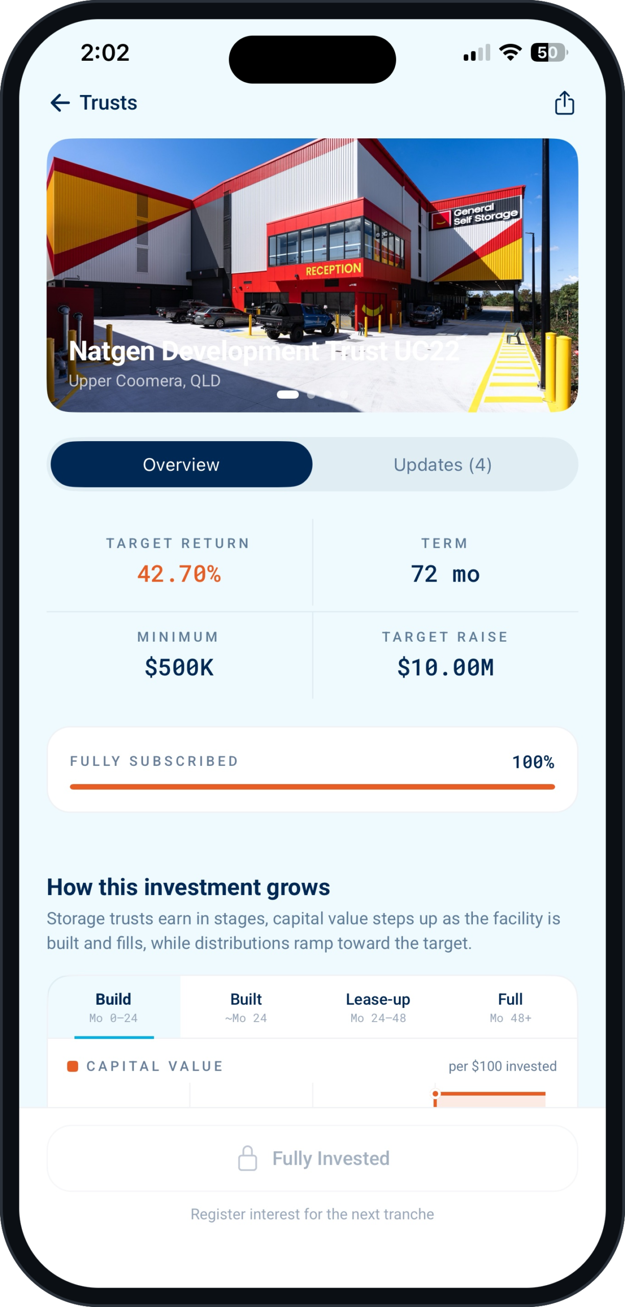 Natgen Development Trust UC22 in the Natgen app